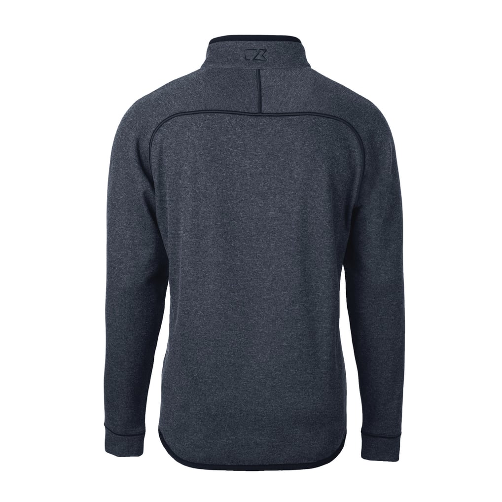  LA Galaxy Cutter & Buck Big & Tall Mainsail Sweater-Knit Half-Zip Pullover Top - Heather Navy